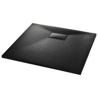 vidaXL Duschwanne SMC Schwarz 90&times;80 cm