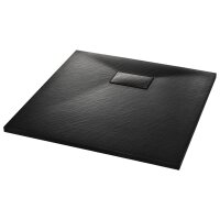 vidaXL Duschwanne SMC Schwarz 90×90 cm