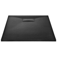 vidaXL Duschwanne SMC Schwarz 100&times;70 cm