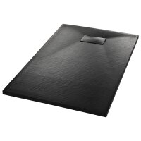 vidaXL Duschwanne SMC Schwarz 100&times;80 cm