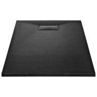 vidaXL Duschwanne SMC Schwarz 120&times;70 cm