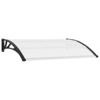 vidaXL Türvordach Schwarz und Transparent...