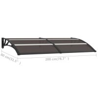 vidaXL T&uuml;rvordach Schwarz 200&times;80 cm PC