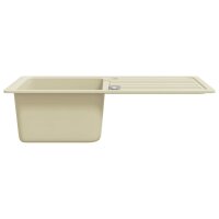 vidaXL Granitsp&uuml;le Einzelbecken Beige