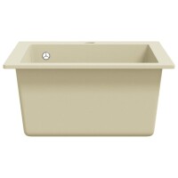 vidaXL Granitsp&uuml;le Einzelbecken Beige