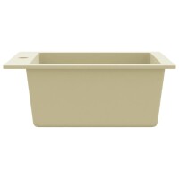 vidaXL Granitsp&uuml;le Einzelbecken Beige