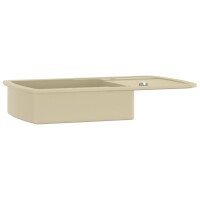 vidaXL Granitsp&uuml;le Einzelbecken Beige