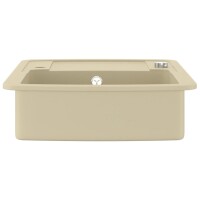 vidaXL Granitsp&uuml;le Einzelbecken Beige