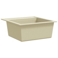 vidaXL Granitsp&uuml;le Einzelbecken Beige