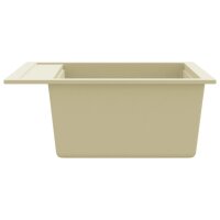 vidaXL Granitsp&uuml;le Einzelbecken Beige