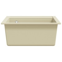 vidaXL Granitsp&uuml;le Einzelbecken Beige