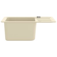 vidaXL Granitsp&uuml;le Einzelbecken Beige