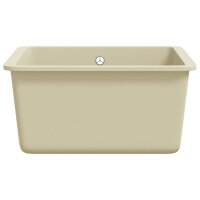 vidaXL Granitsp&uuml;le Einzelbecken Beige