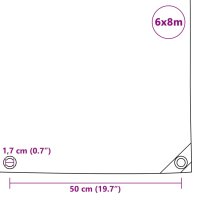 vidaXL Abdeckplane 650 g/m&sup2; 6 x 8 m Blau