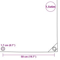 vidaXL Abdeckplane 650 g/m&sup2; 1,5 x 6 m Wei&szlig;