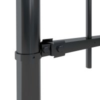 vidaXL Gartenzaun mit Bügel-Design Stahl 1,7 m Schwarz