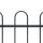 vidaXL Gartenzaun mit Bügel-Design Stahl 1,7 m Schwarz