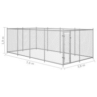 vidaXL Outdoor-Hundezwinger 8x4x2 m