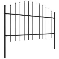 vidaXL Gartenzaun mit Speerspitzen Stahl (1 - 1,25) x 1,7...