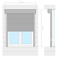 vidaXL Rollladen Aluminium 70&times;100 cm Wei&szlig;