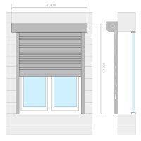 vidaXL Rollladen Aluminium 70&times;100 cm Wei&szlig;