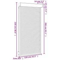 vidaXL Rollladen Aluminium 110 x 220 cm Anthrazit