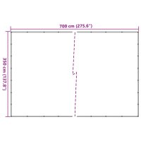 vidaXL Containernetz HDPE 3,5 x 7 m Schwarz