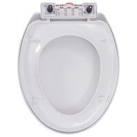 vidaXL Toilettensitz mit Absenkautomatik und Quick-Release-Design Wei&szlig;