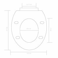 vidaXL Toilettensitz mit Absenkautomatik und Quick-Release Schwarz