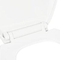 vidaXL Toilettensitz mit Absenkautomatik und Quick-Release-Design Wei&szlig;