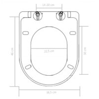 vidaXL Toilettensitz mit Absenkautomatik und Quick-Release Schwarz