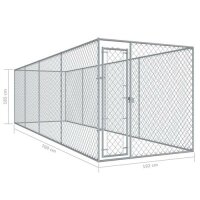 vidaXL Outdoor-Hundezwinger 760x192x185 cm