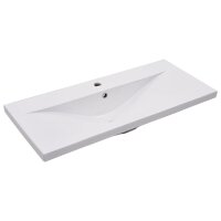 vidaXL Einbauwaschbecken 91x39,5x18,5 cm Keramik Weiß