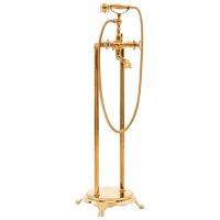 vidaXL Freistehende Badewannenarmatur Edelstahl 99,5 cm Golden