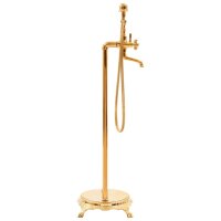 vidaXL Freistehende Badewannenarmatur Edelstahl 99,5 cm Golden