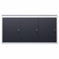 vidaXL Wand-Werkzeugschrank Industriedesign Metall Grau und Schwarz