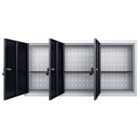 vidaXL Wand-Werkzeugschrank Industriedesign Metall Grau und Schwarz