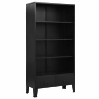 vidaXL Bücherregal Industriell Schwarz 90 x 40 x 180...