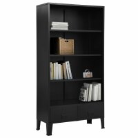 vidaXL Bücherregal Industriell Schwarz 90 x 40 x 180...