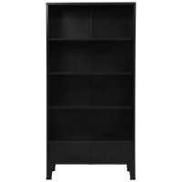 vidaXL B&uuml;cherregal Industriell Schwarz 90 x 40 x 180 cm Stahl