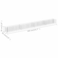 vidaXL Gabionen-Hochbeet Verzinkter Stahl 360&times;30&times;30 cm