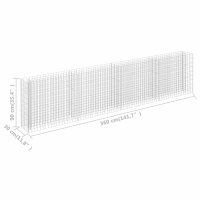 vidaXL Gabionen-Hochbeet Verzinkter Stahl 360&times;30&times;90 cm