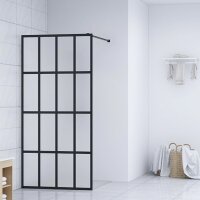 vidaXL Duschwand f&uuml;r Walk-in Dusche Mattes Sicherheitsglas 80x195 cm