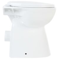 vidaXL Hohe Sp&uuml;lrandlose Toilette Soft-Close 7 cm H&ouml;her Keramik Wei&szlig;