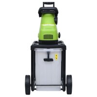 vidaXL Elektrischer Gartenh&auml;cksler mit Auffangbox 2800 W