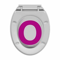 vidaXL Toilettensitz mit Absenkautomatik Hellgrau Oval