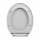 vidaXL Toilettensitz mit Absenkautomatik Quick-Release Hellgrau Oval