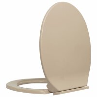 vidaXL Toilettensitz mit Absenkautomatik Beige Oval