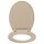 vidaXL Toilettensitz mit Absenkautomatik Beige Oval