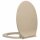 vidaXL Toilettensitz mit Absenkautomatik Beige Oval